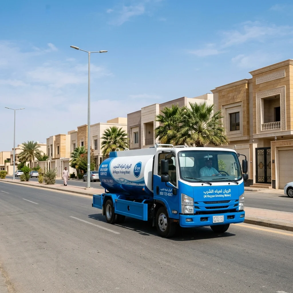 وايت مياه 6 طن بالرياض أثناء توصيل المياه